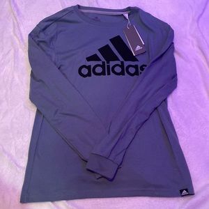 never worn blue/green adidas long sleeve T-shirt